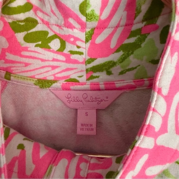 Lilly Pulitzer mock neck upf 50 captain popover long sleeve sweatshirt pink - Picture 5 of 7